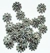 25 8x1.5mm Bali-like Antique Silver Metal Flower Spacer Beads